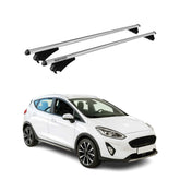 Menabo Barras de Techo Coche Baca para Ford Fiesta Active 2018-2025 Gris Alu 2x